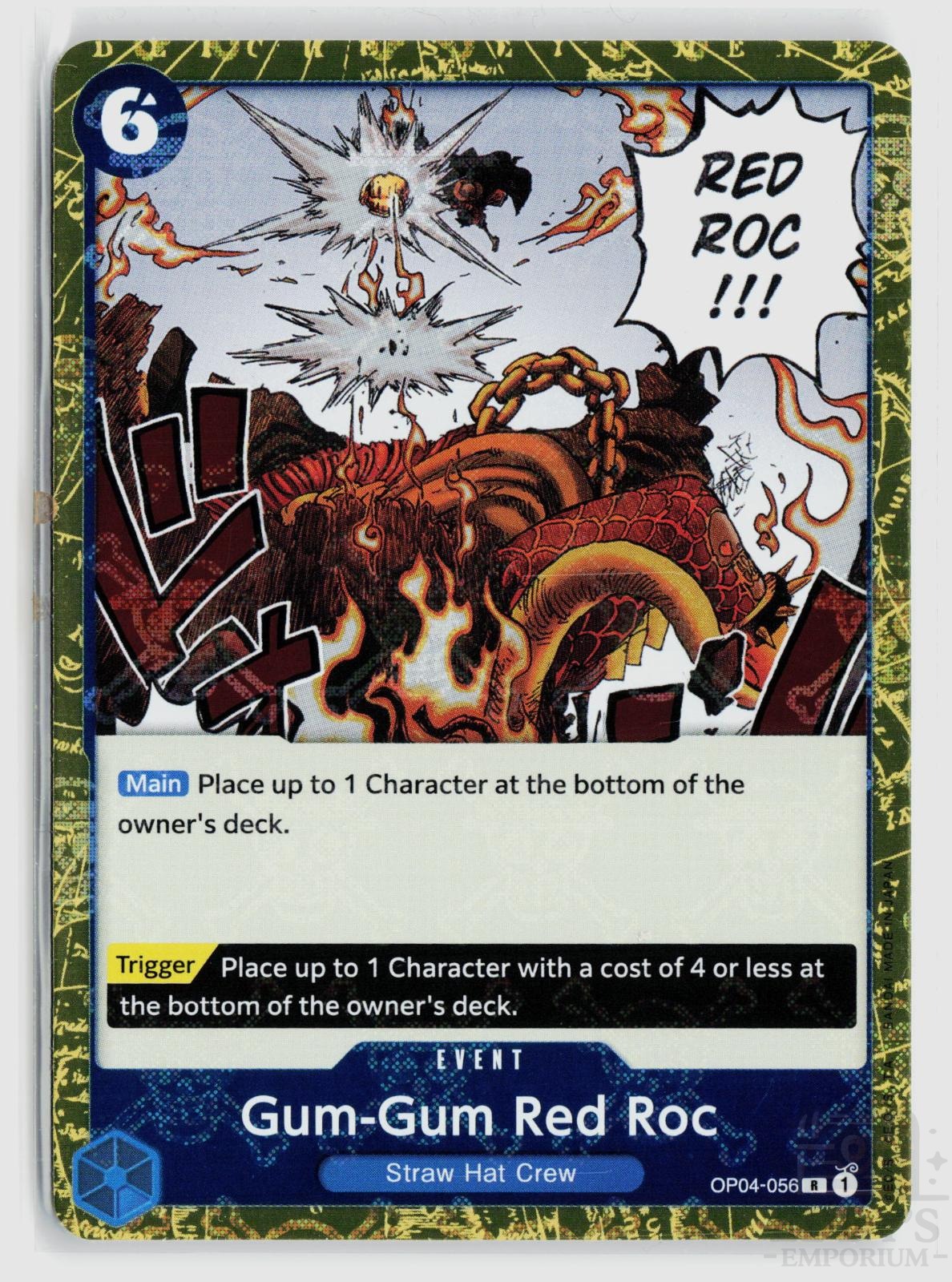 Gum-Gum Red Roc (Jolly Roger Foil) OP04-056 Premium Booster -The Best- One Piece