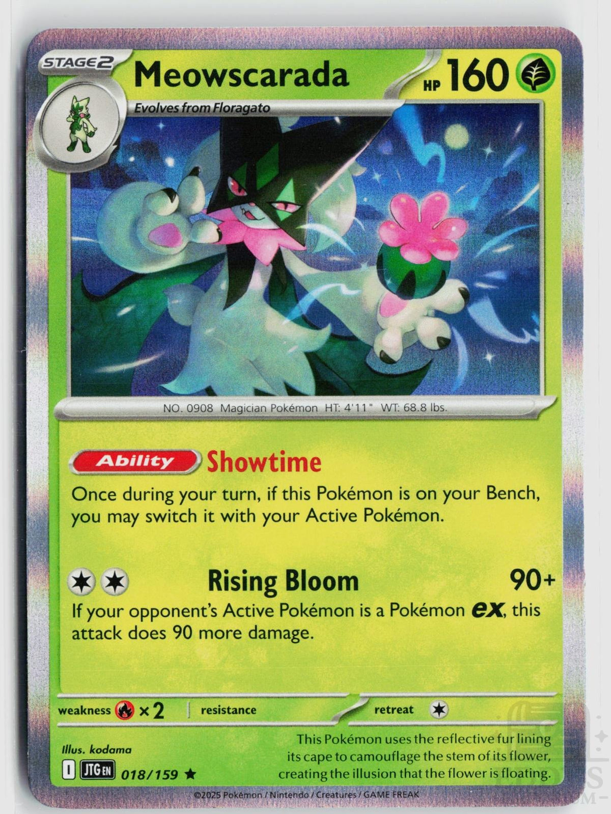 Meowscarada 018/159 Journey Together Pokemon Holo Rare NM