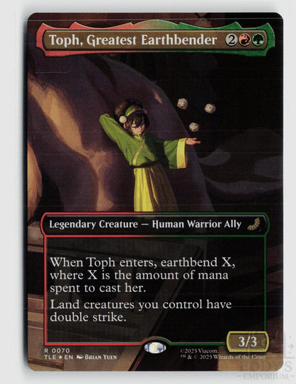 Toph, Greatest Earthbender (Borderless) 70 Avatar: The Last Airbender: Eternal-Legal Magic: The Gathering Foil