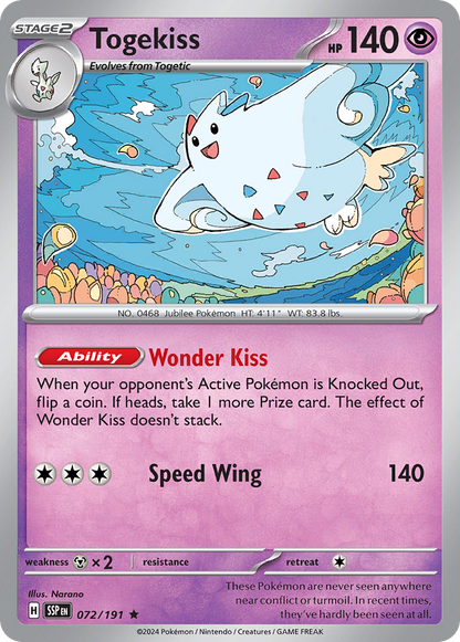 Togekiss 072/191 Surging Sparks Pokemon Holo Rare NM