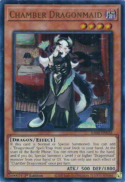 Chamber Dragonmaid (UR) RA04-EN032 Quarter Century Stampede Yu-Gi-Oh 1st Edition NM