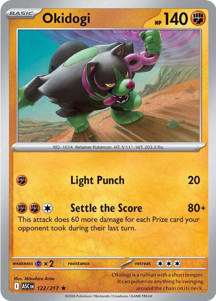 Okidogi 122/217 Ascended Heroes Pokemon Holo Rare NM