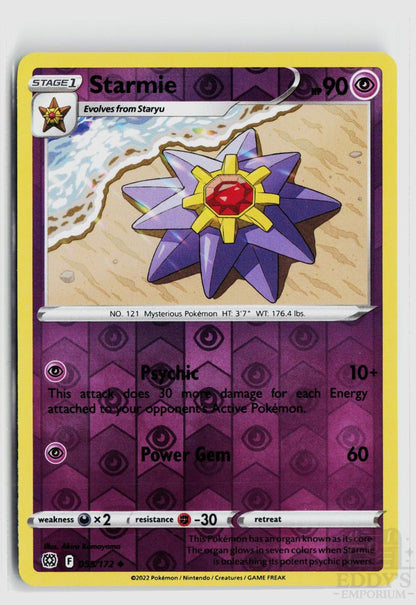 Starmie 055/172 Brilliant Stars Pokemon Reverse Holo Uncommon NM