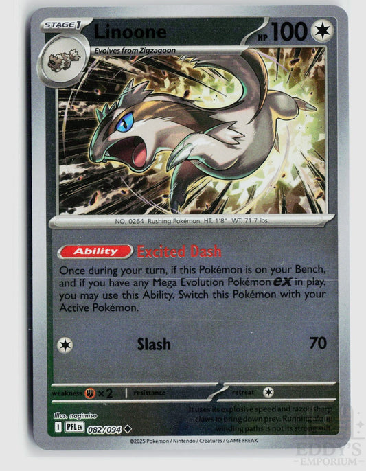 Linoone 082/094 Phantasmal Flames Pokemon Reverse Holo