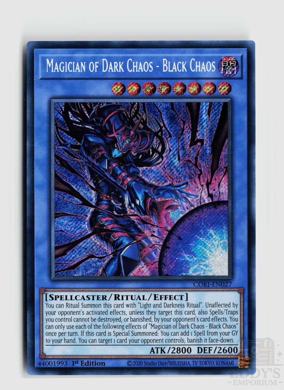 Magician of Dark Chaos - Black Chaos (Secret Rare) CORI-EN027 Chaos Origins Yu-Gi-Oh 1st Edition NM