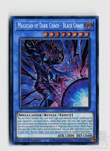 Magician of Dark Chaos - Black Chaos (Secret Rare) CORI-EN027 Chaos Origins Yu-Gi-Oh 1st Edition NM
