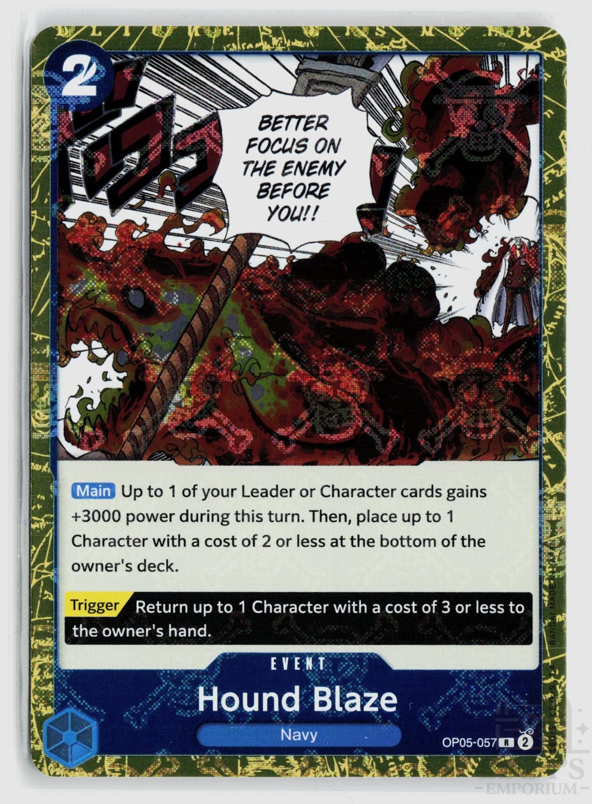Hound Blaze (Jolly Roger Foil) OP05-057 Premium Booster -The Best- One Piece