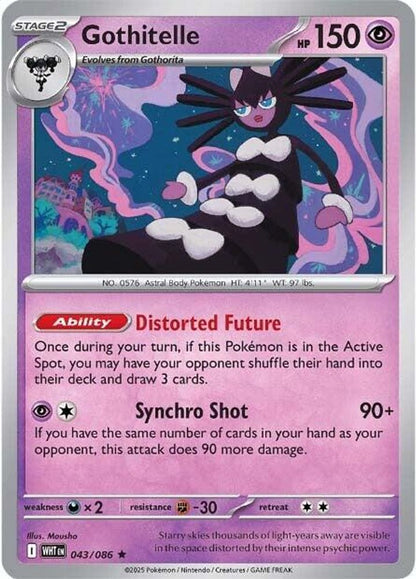 Gothitelle 043/086 White Flare Pokemon Reverse Holo