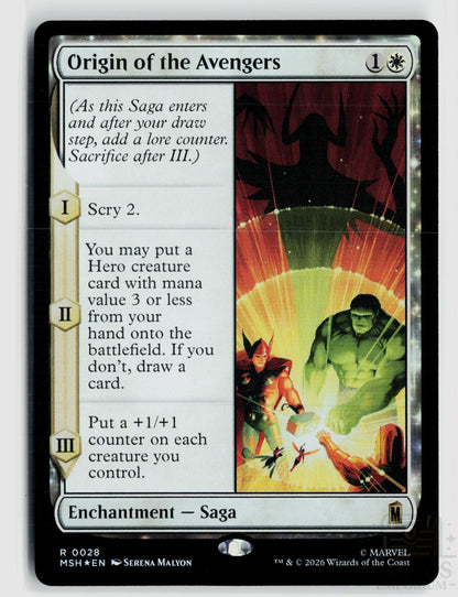 Origin of the Avengers 28 Marvel Super Heroes Magic: The Gathering Foil