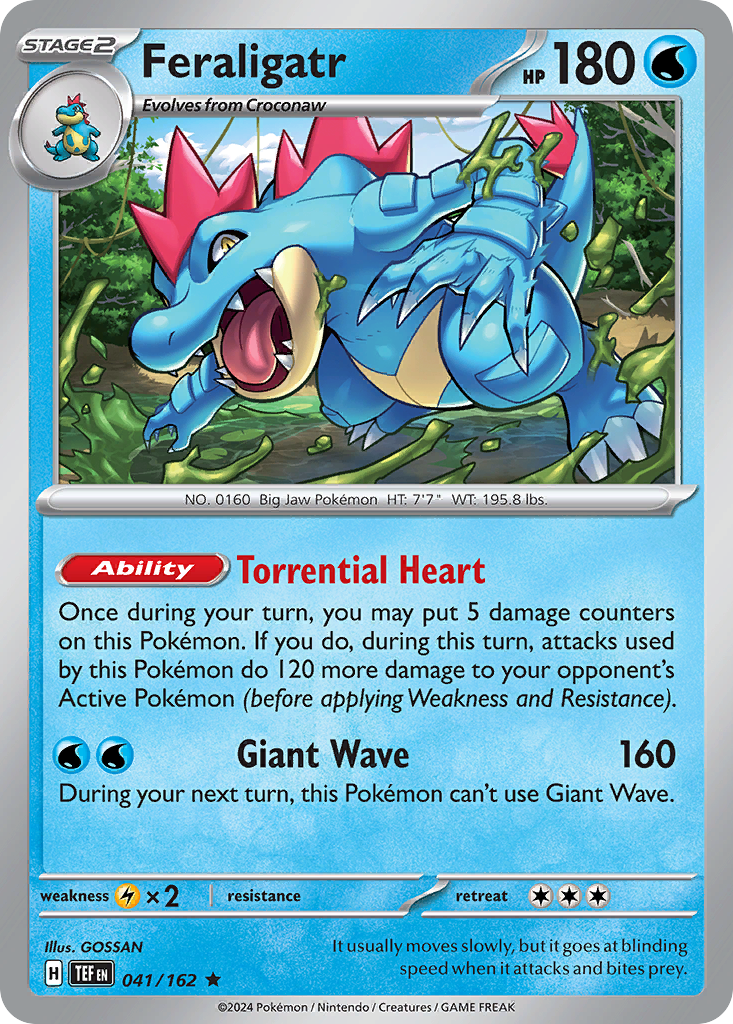 Feraligatr 041/162 Temporal Forces Pokemon Holo Rare NM