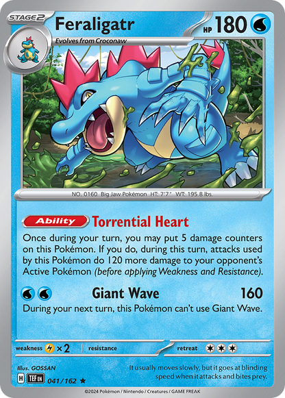 Feraligatr 041/162 Temporal Forces Pokemon Holo Rare NM