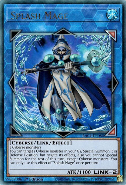 Splash Mage (PUR) RA04-EN080 Quarter Century Stampede Yu-Gi-Oh 1st Edition NM