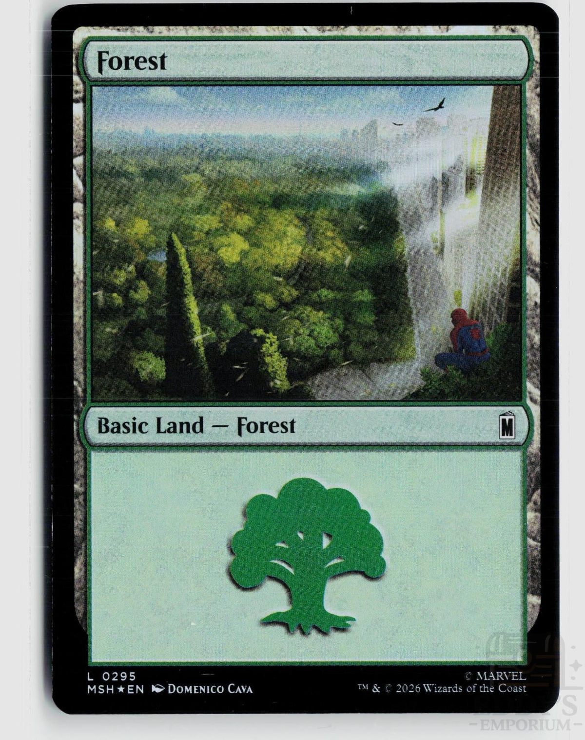 Forest (0295) 295 Marvel Super Heroes Magic: The Gathering Foil Land