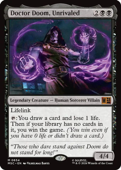 Doctor Doom, Unrivaled 654 Commander: Marvel Super Heroes Magic: The Gathering