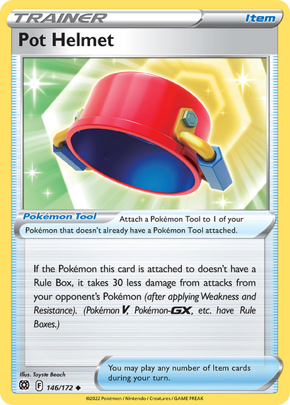 Pot Helmet 146/172 Brilliant Stars Pokemon Reverse Holo Uncommon NM