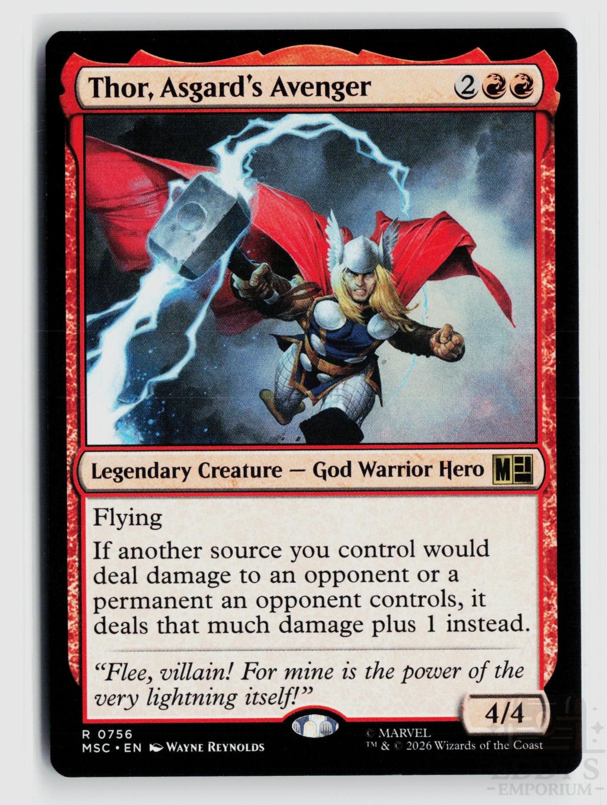 Thor, Asgard's Avenger 756 Commander: Marvel Super Heroes Magic: The Gathering