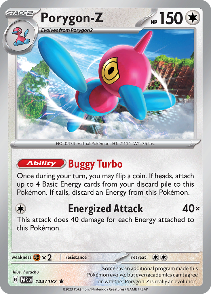 Porygon-Z 144/182 Paradox Rift Pokemon Reverse Holo Rare NM