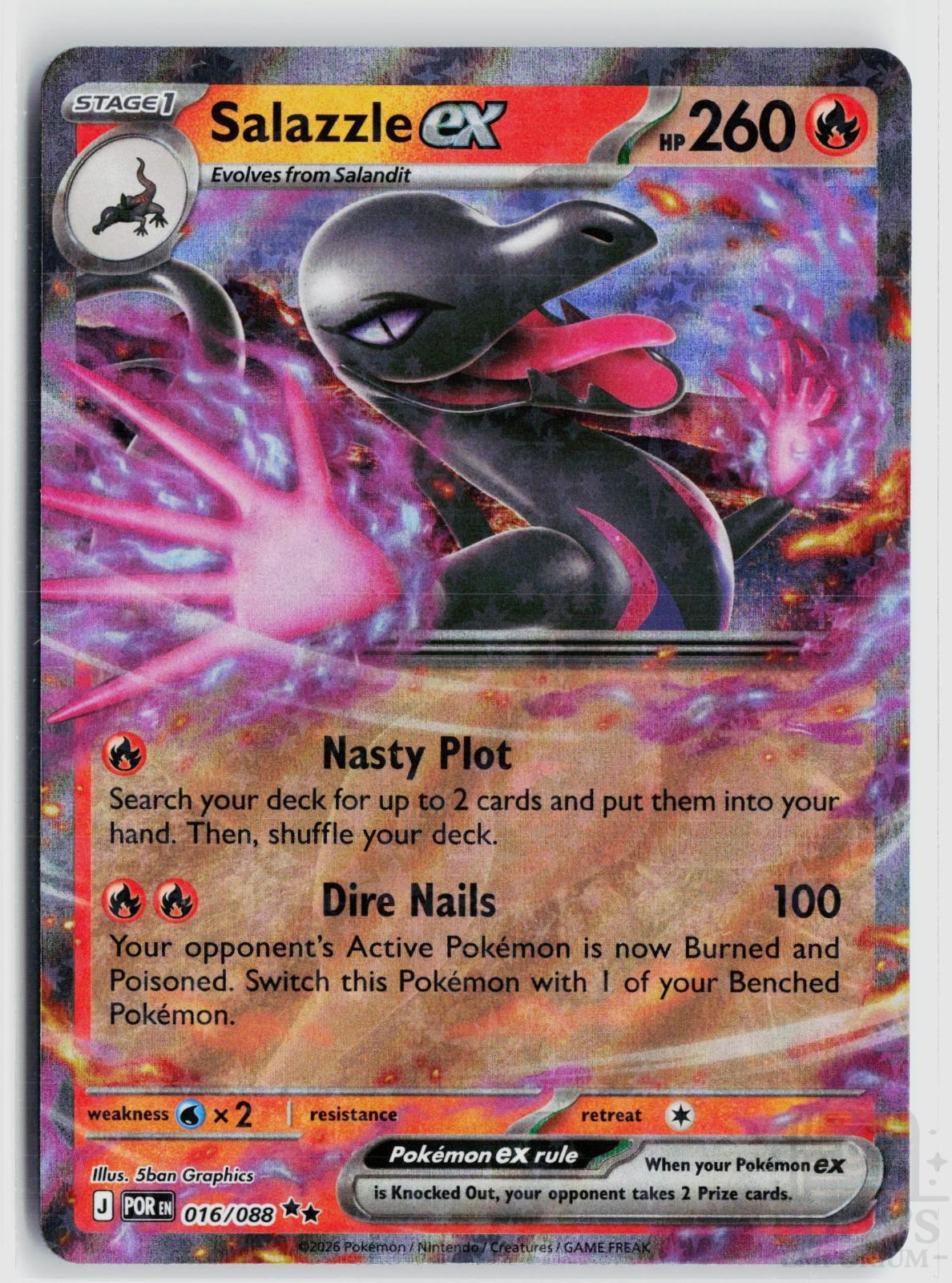 Salazzle ex 016/088 Perfect Order Pokemon Holo Double Rare