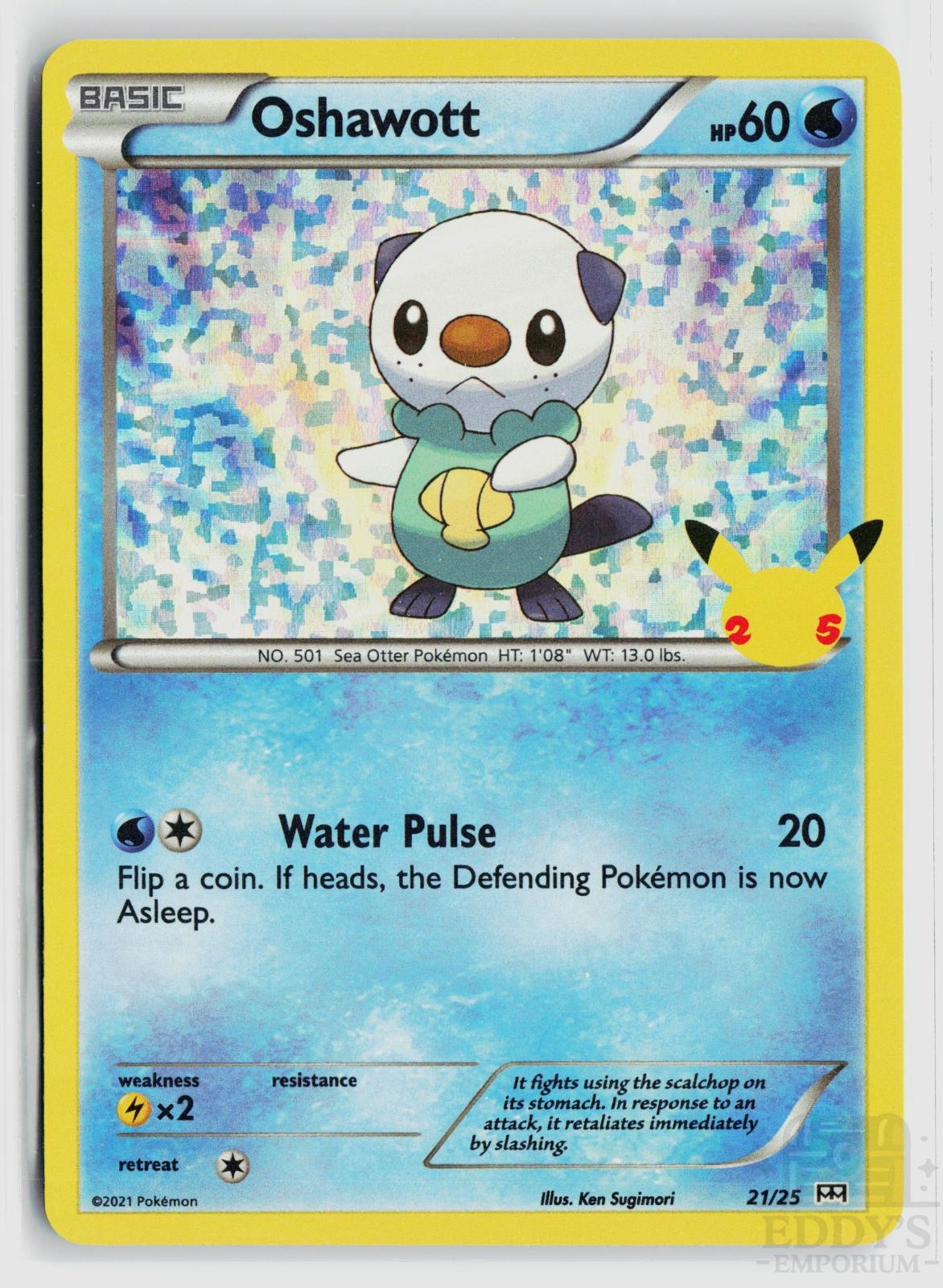 Oshawott 021/025 McDonald's 25th Anniversary Promos Pokemon Holo Promo