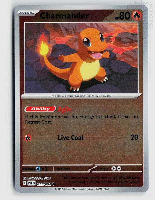 Charmander 011/094 Phantasmal Flames Pokemon Reverse Holo