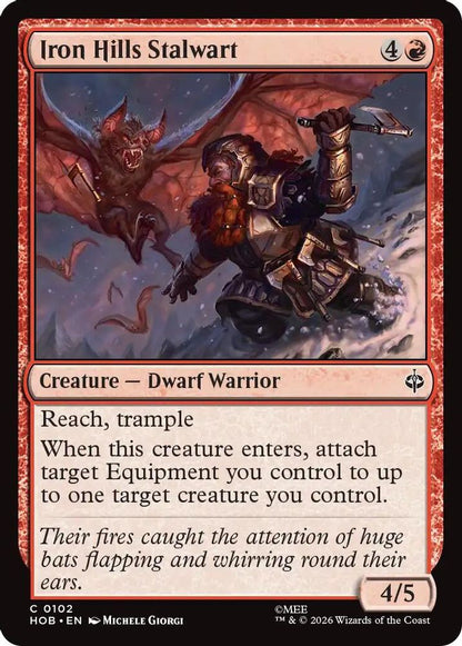 Iron Hills Stalwart 102 The Hobbit Magic: The Gathering Foil Common