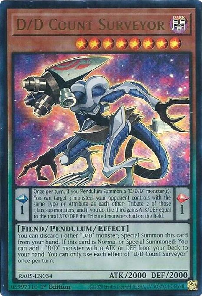 D/D Count Surveyor (Ultra Rare) RA05-EN034 Rarity Collection 5 Yu-Gi-Oh 1st Edition NM