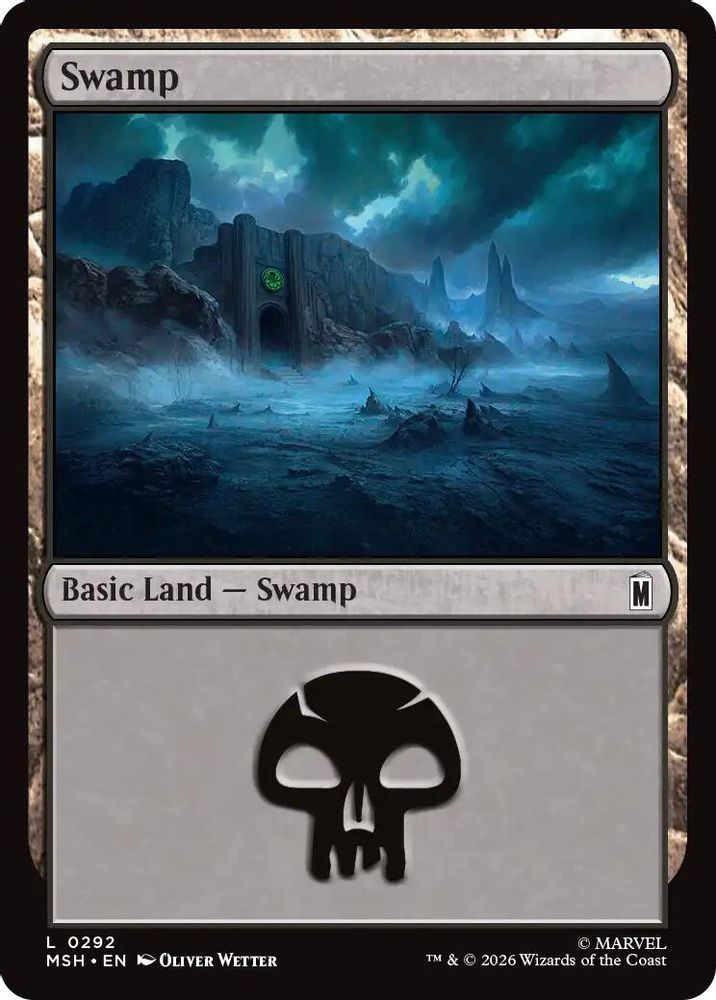 Swamp (0292) 292 Marvel Super Heroes Magic: The Gathering Foil