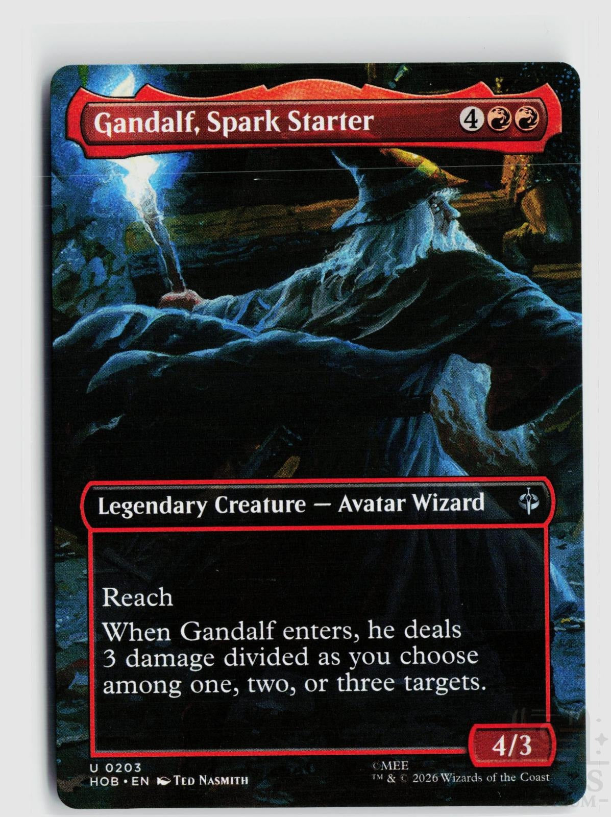 Gandalf, Spark Starter (Borderless) 203 The Hobbit Magic: The Gathering Uncommon