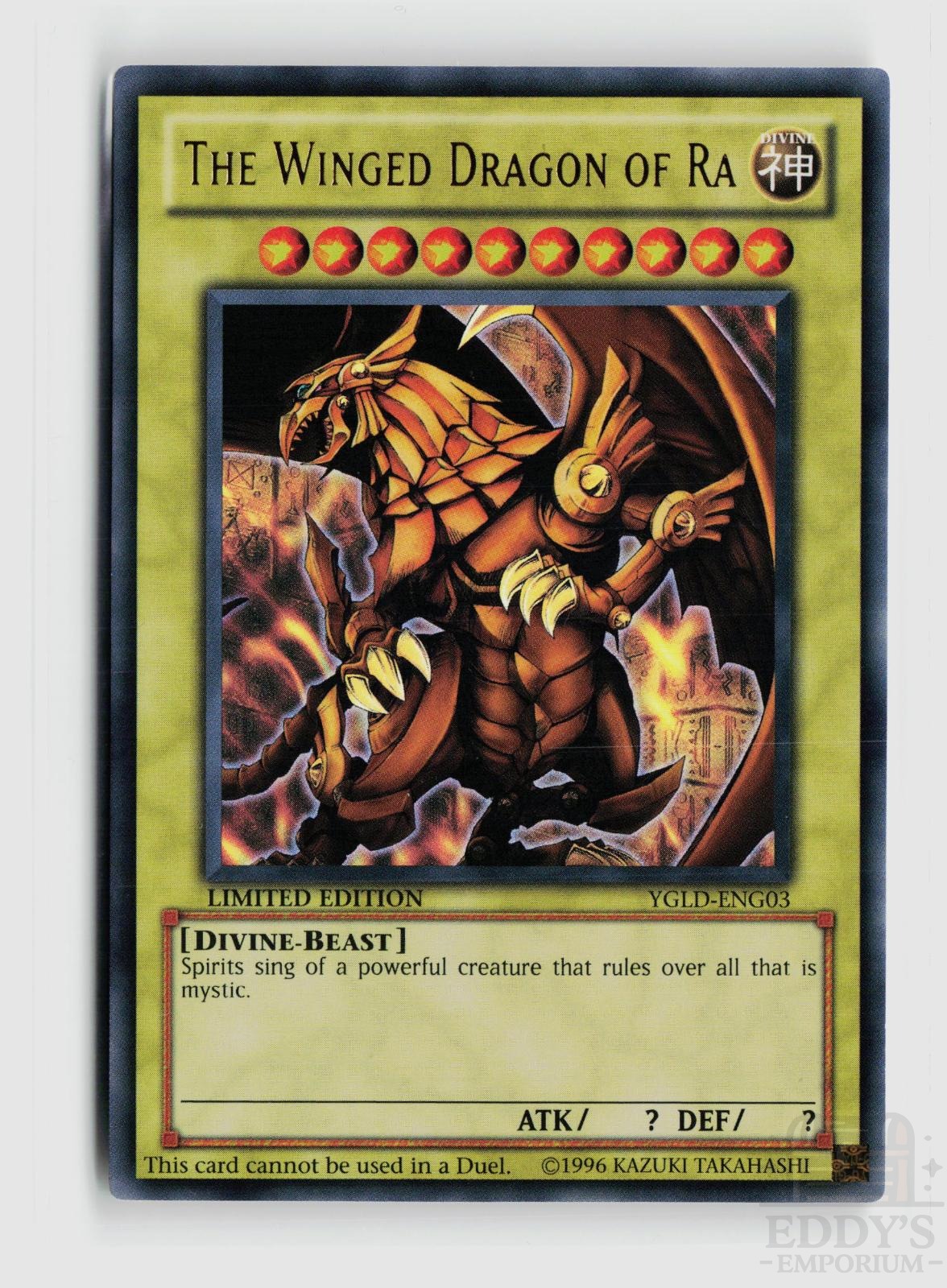 The Winged Dragon of Ra YGLD-ENG03 Yu-Gi-Oh King of Games: Yugi's Legendary Decks