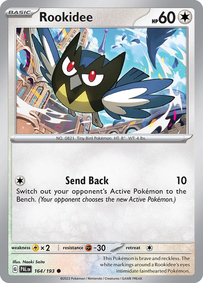 Rookidee 164/193 Paldea Evolved Pokemon Reverse Holo Common NM