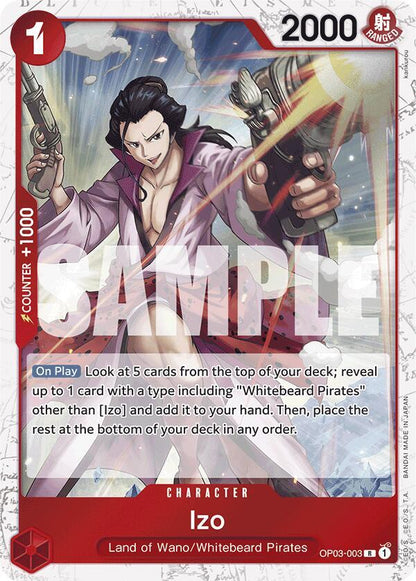 Izo (Jolly Roger Foil) OP03-003 Premium Booster -The Best- One Piece Rare