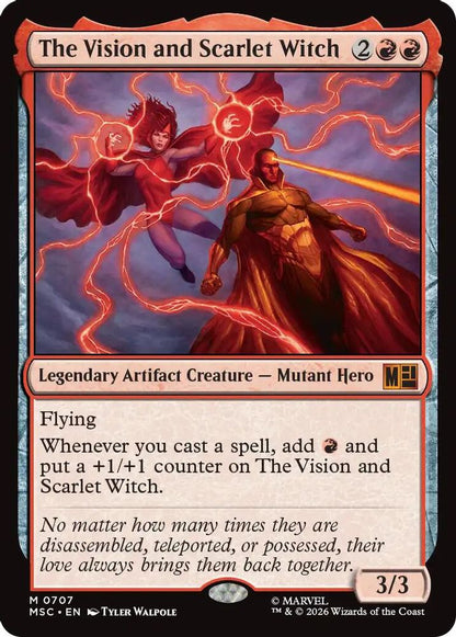 The Vision and Scarlet Witch 707 Commander: Marvel Super Heroes Magic: The Gathering