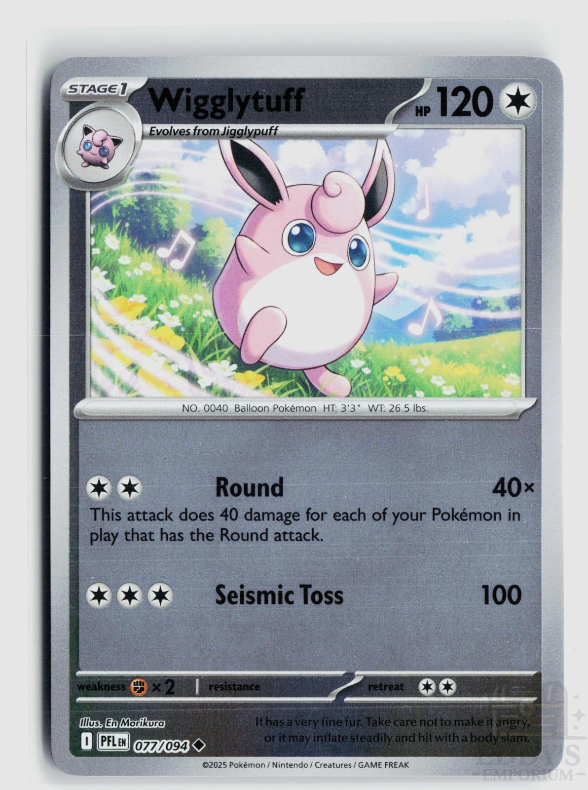 Wigglytuff 077/094 Phantasmal Flames Pokemon Reverse Holo