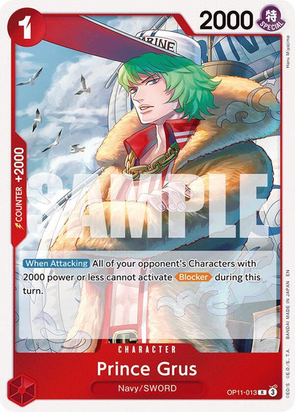 Prince Grus OP11-013 A Fist of Divine Speed One Piece Foil Rare