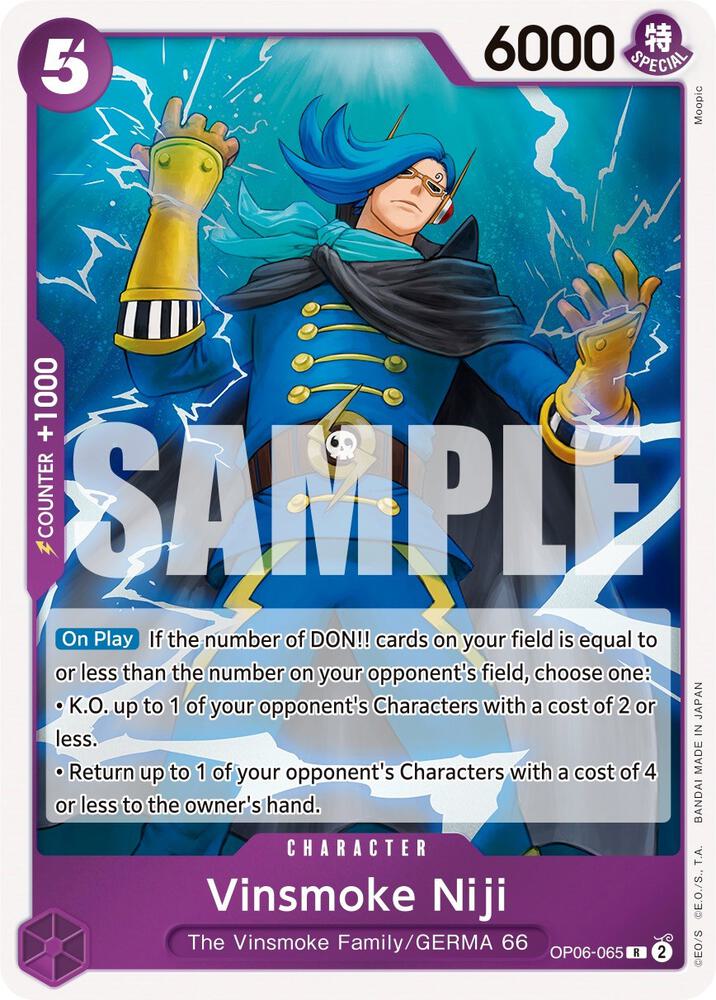 Vinsmoke Niji (065) OP06-065 Wings of the Captain One Piece Foil Rare