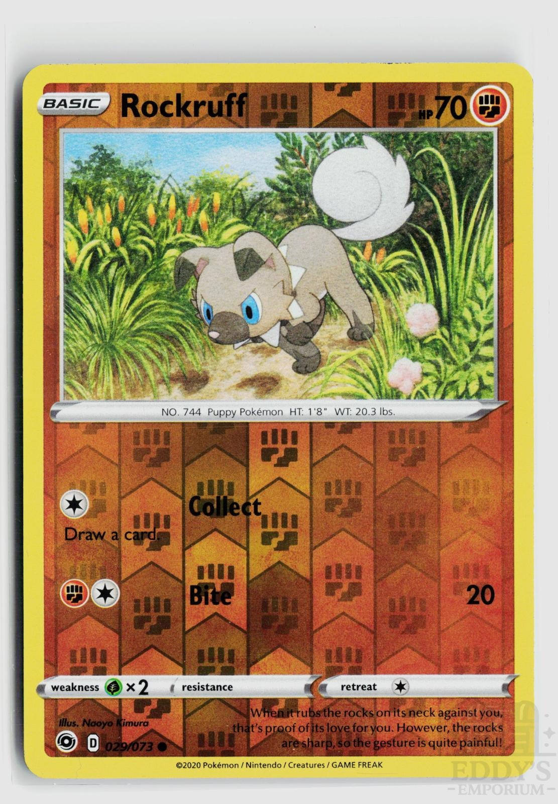 Rockruff 029/073 Champion's Path Pokemon Reverse Holo Common NM