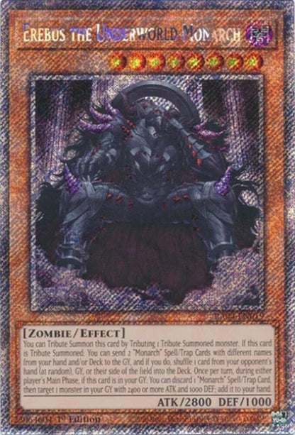 Erebus the Underworld Monarch (Platinum Secret Rare) RA04-EN019 Quarter Century Stampede Yu-Gi-Oh 1st Edition NM