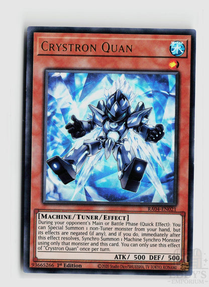 Crystron Quan (UR) RA04-EN021 Quarter Century Stampede Yu-Gi-Oh 1st Edition NM
