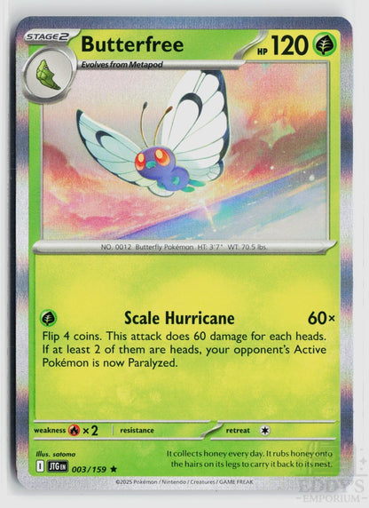 Butterfree 003/159 Journey Together Pokemon Holo Rare NM