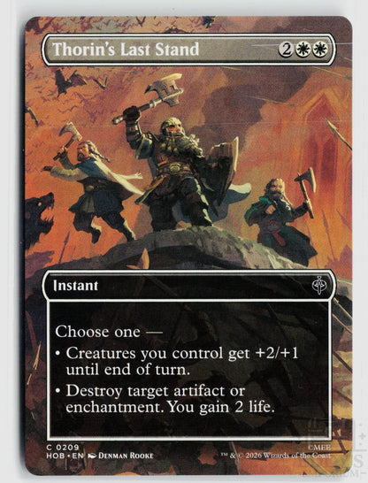 Thorin's Last Stand (Borderless) 209 The Hobbit Magic: The Gathering Common
