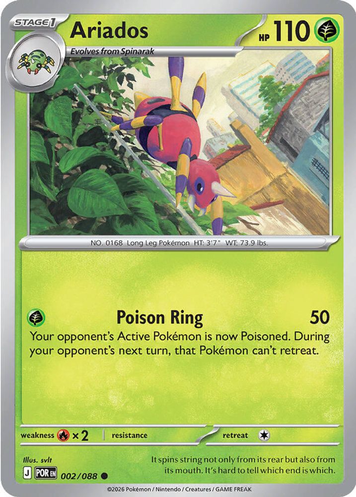 Ariados 002/088 Perfect Order Pokemon Reverse Holo