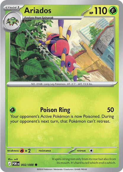 Ariados 002/088 Perfect Order Pokemon Reverse Holo