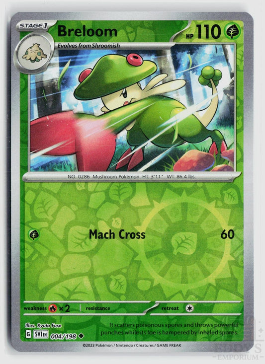 Breloom 004/198 Scarlet & Violet Pokemon Reverse Holo