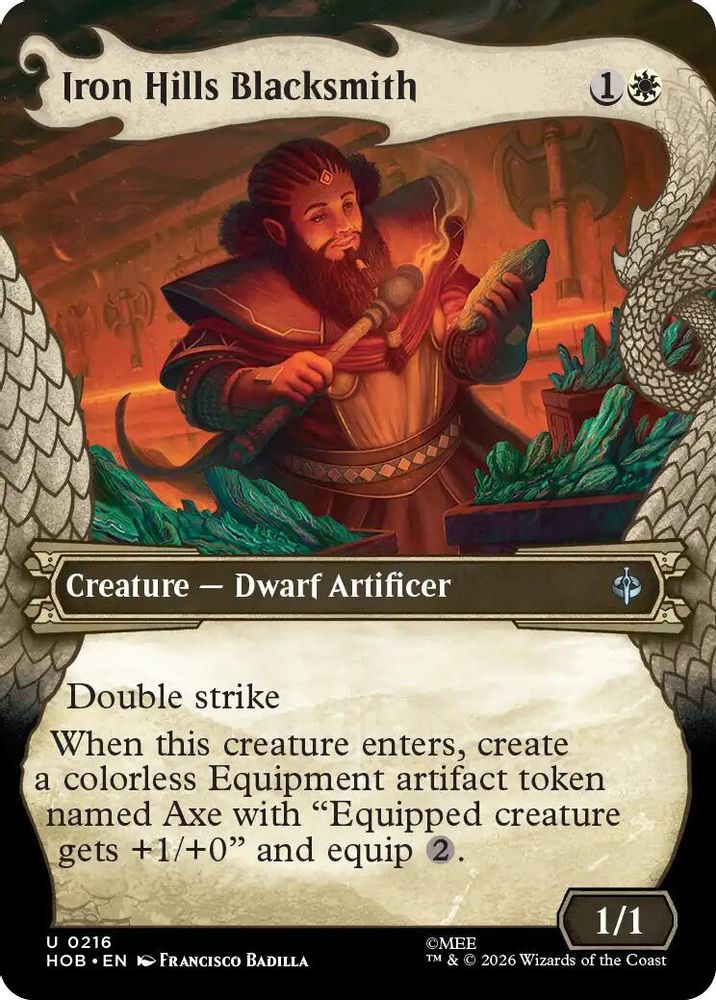 Iron Hills Blacksmith (Showcase) 216 The Hobbit Magic: The Gathering Uncommon