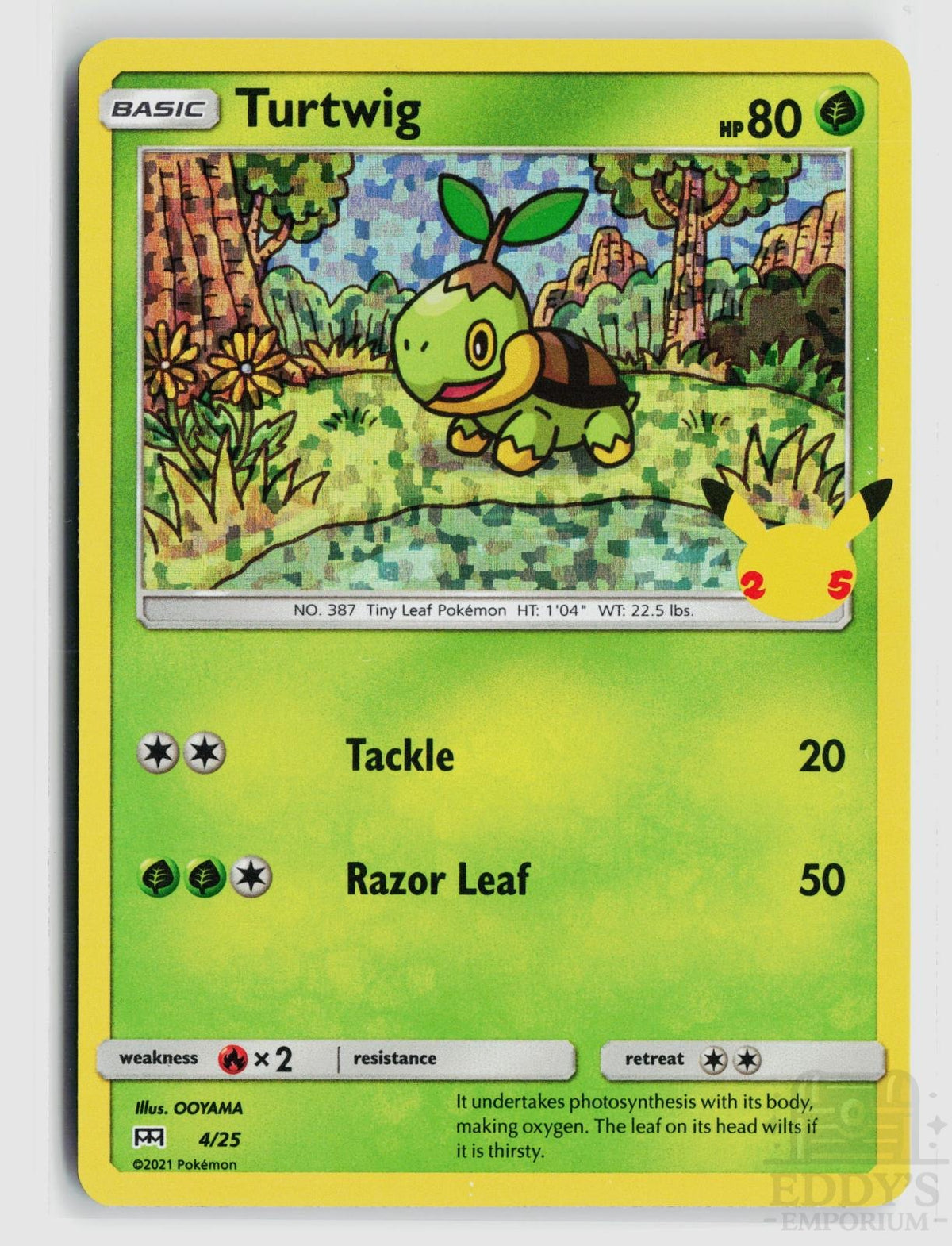 Turtwig 004/025 McDonald's 25th Anniversary Promos Pokemon Holo Promo