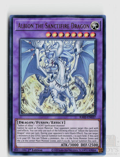 Albion the Sanctifire Dragon (Ultra Rare) RA05-EN037 Rarity Collection 5 Yu-Gi-Oh 1st Edition NM