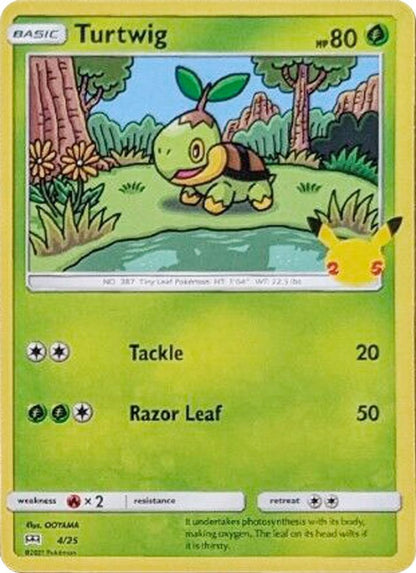Turtwig 004/025 McDonald's 25th Anniversary Promos Pokemon Holo Promo