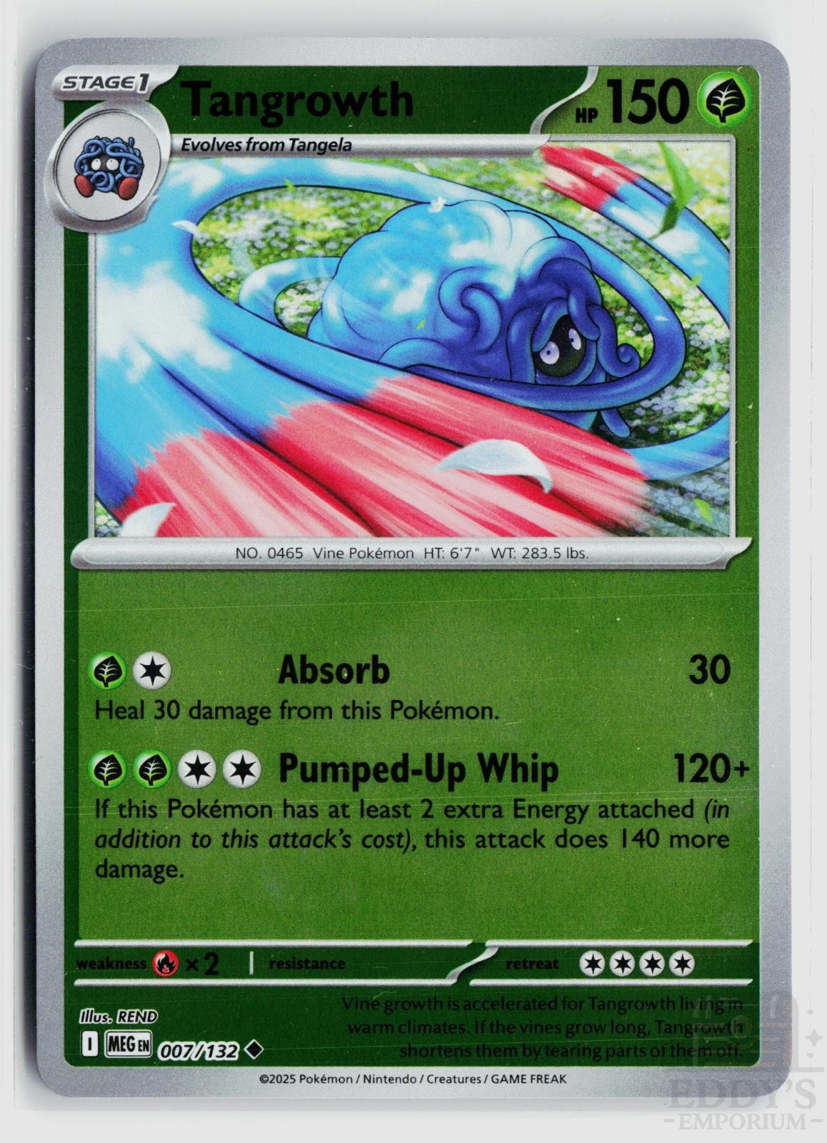 Tangrowth 007/132 Mega Evolution Pokemon Reverse Holo Uncommon NM