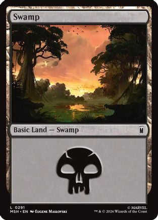 Swamp (0291) 291 Magic: The Gathering Marvel Super Heroes