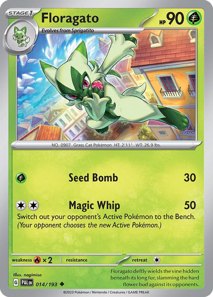 Floragato 014/193 Paldea Evolved Pokemon Reverse Holo Uncommon NM